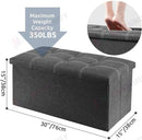 Portable Ottoman Storage 76cm "Grey"
