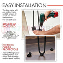 Coffee Dinner Hairpin Table Leg Steel Industrial Desk Bench 3 Rod Metal 4PC*2 Sizes