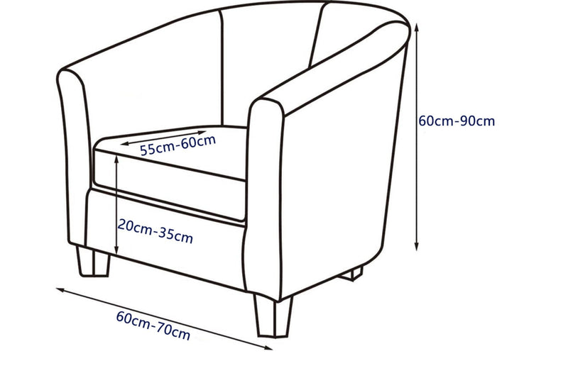 Tub Chair Cover + Cushion Cover *Beauty 1&2 Pieces