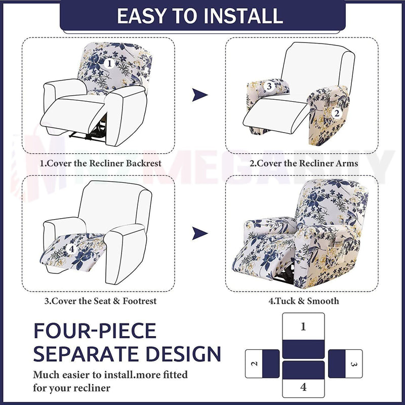Recliner Chair Cover *Grey feather