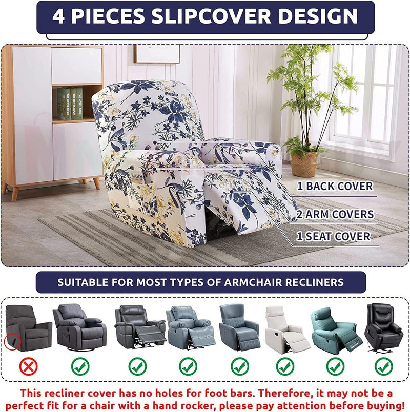 Recliner Chair Cover *Grey feather