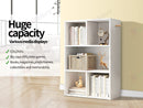 3-Tier White Bookcase – Display Shelf Storage Cabinet