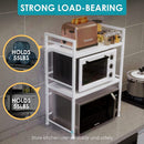 Microwave Shelf Holder White 3 Tier Expandable
