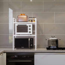 Microwave Shelf Holder White 3 Tier Expandable