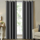 Blockout Curtain Eyelet 2PC Charcoal 4 Sizes