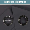 Blockout Curtain Eyelet 2PC Charcoal 4 Sizes