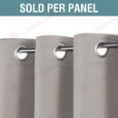 Blockout Curtain Eyelet  2PC Taupe *2 Sizes