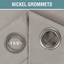 Blockout Curtain Eyelet  2PC Taupe *2 Sizes