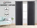 Blockout Curtain Back Tab 2PC Charcoal AP *4 Sizes