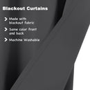 Blockout Curtain Back Tab 2PC Charcoal AP *4 Sizes