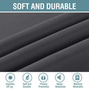 Blockout Curtain Back Tab 2PC Charcoal AP *4 Sizes