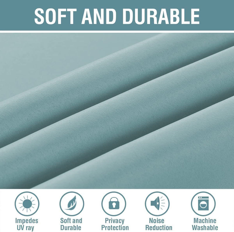 Blockout Curtain Back Tab 2PC Stone Blue AP *2 Sizes