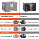 Foldable Storage Box  Steel Frame Navy * 2 Sizes
