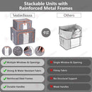 Foldable Storage Box  Steel Frame Grey * 2 Sizes