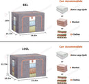 Foldable Storage Box  Steel Frame Grey * 2 Sizes