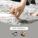 White Fluffy Shaggy Round Rug 100cm/120cm