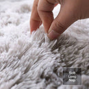 White Fluffy Shaggy Round Rug 100cm/120cm