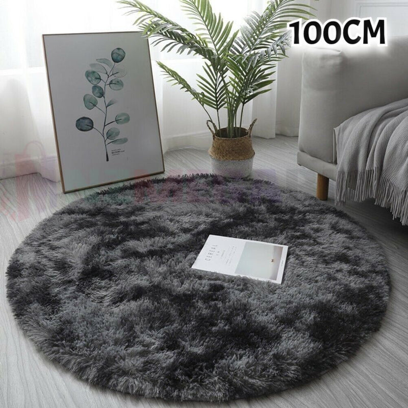 Floor Rug Round Diameter 100cm/120cm *Black