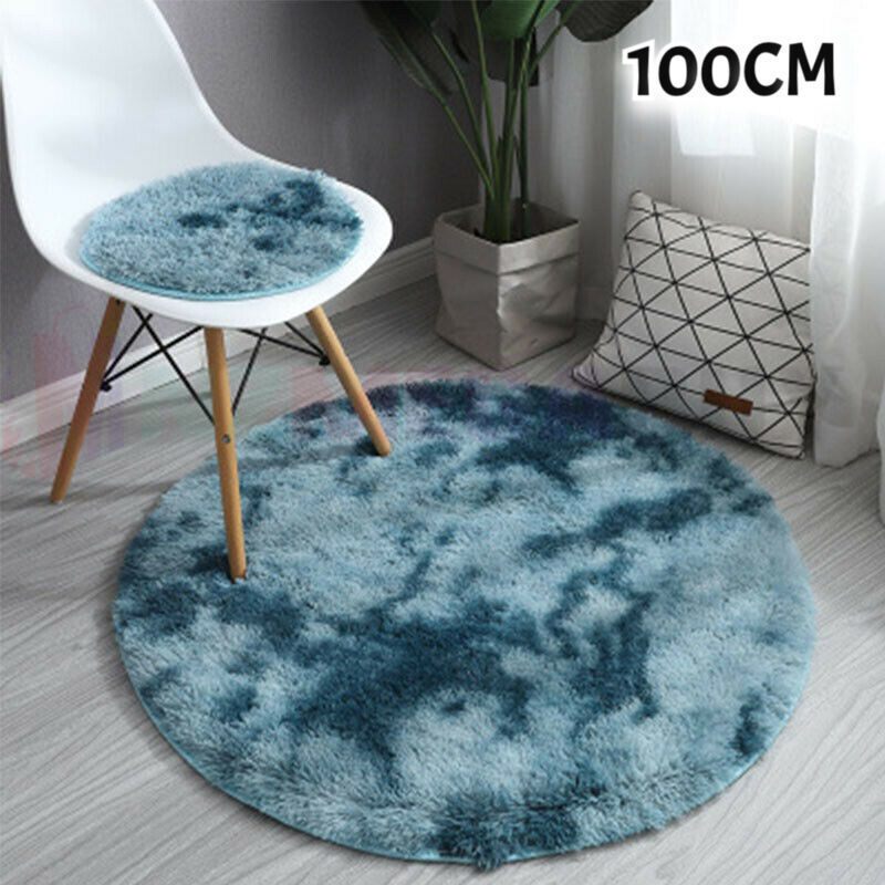 Floor Rug Round Diameter 100cm/120cm *Black