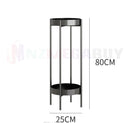 Plant Stand Metal  2 Tiers  Black  60CM
