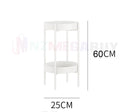 Plant Stand Metal  2 Tiers  White  60CM