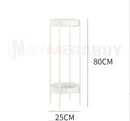 Plant Stand Metal  2 Tiers  White  60CM