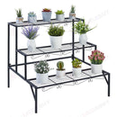 Plant Stand Garden Planter Metal Flower Pot Rack Corner Shelving Indoor Outdoor*70CM
