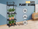 Plant Stand Garden Planter Metal Flower Pot Rack Corner Shelving Indoor Outdoor*4 Tier
