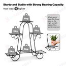 Plant Stand Garden Planter Metal Flower Pot Rack Corner Shelving Indoor Outdoor*6 Tier