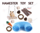 11pcs Hamster Toys Set  Guinea Pig*Blue