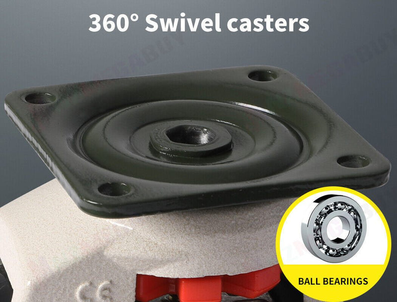 Swivel Castor Caster 125mm Transport Rolling Wheel Towing Rollers