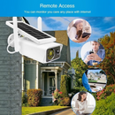 nzmegabuy solar WiFi security camera with HD 1080P lens, solar panel, and remote smartphone monitoring capabilities.
