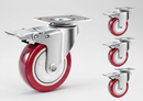 Heavy Duty 75mm Swivel Caster Wheels – Rubber Transport Wheels