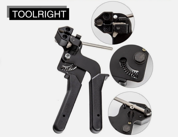 Steel Cable Tie Gun Heavy Duty Stainless Auto Tightener Tensioner Cutter