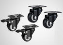 50mm Swivel Caster Wheels – Polyurethane Light Duty Transport Wheels