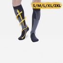 nzmegabuy 20-30mmHg graduated compression socks in black and grey with a checkered pattern for sport and travel