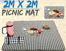 Large Picnic Blanket Premium Cashmere Rug Waterproof Mat Outdoor 200X200 * 2 Colors