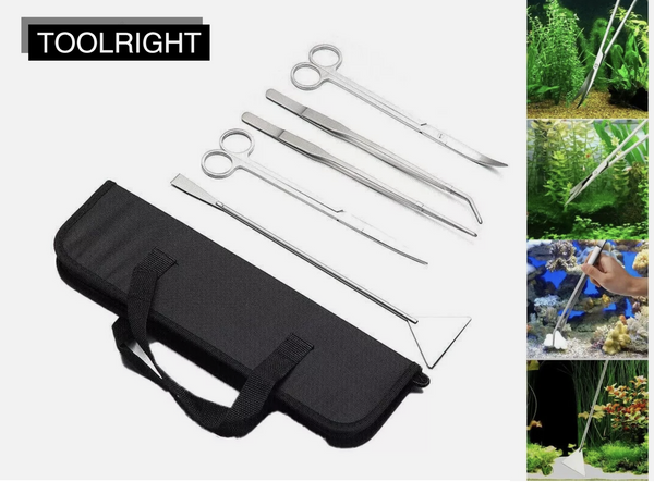 Aquarium Tool Kit Stainless Steel  5pc Combo
