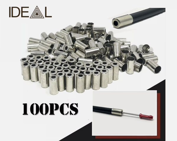 100pcs 5mm Housing End Caps Bike Ferrules Ferrule Brake Cable Metal Bicycle