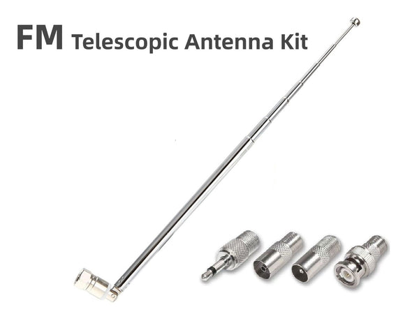 FM Telescopic Antenna 75 Ohm Radio Tuner Reception