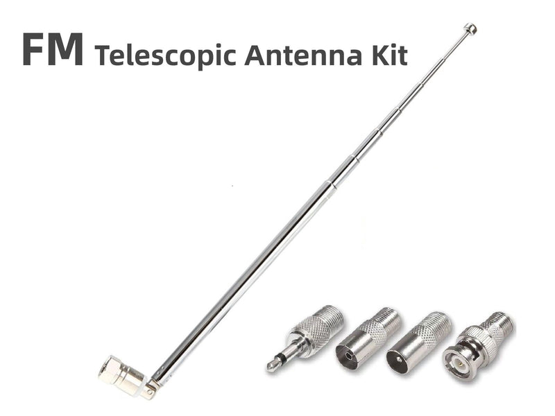 FM Telescopic Antenna 75 Ohm Radio Tuner Reception