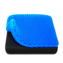 nzmegabuy double layer blue gel honeycomb seat cushion with black protective cover for ergonomic pain relief
