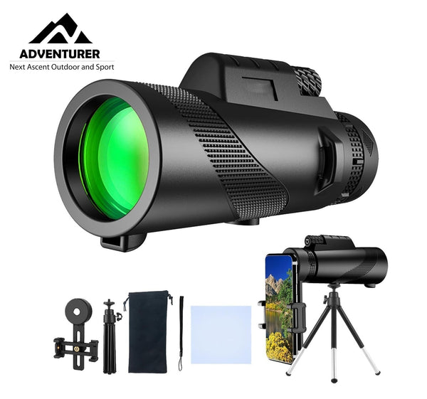 80X100 HD Monocular Telescope Tripod Tools