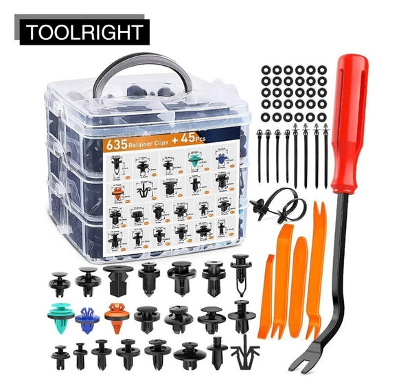 635pcs Car Trim Body Clips Kit Fastener