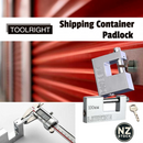 nzmegabuy hardened steel shipping container padlock with two keys and measurement display