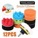 Car Polisher Buffer Cleaning Kit Polishing Waxing Buffing Sponge Pads