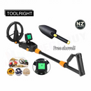 nzmegabuy underground metal detector with LCD screen and included shovel for hobby treasure hunting
