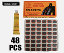 48PCS Patches Bicycle Motor Bike Tyre Tire Inner Tube Puncture Repair Kit