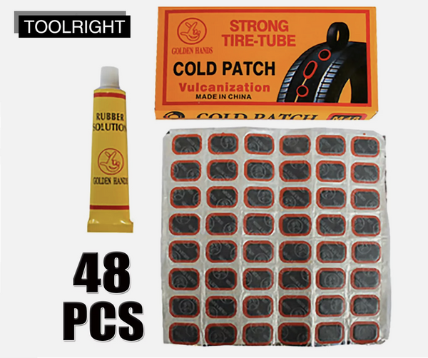 48PCS Patches Bicycle Motor Bike Tyre Tire Inner Tube Puncture Repair Kit
