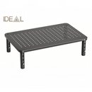nzmegabuy black metal monitor stand riser with perforated mesh platform and three adjustable height settings
